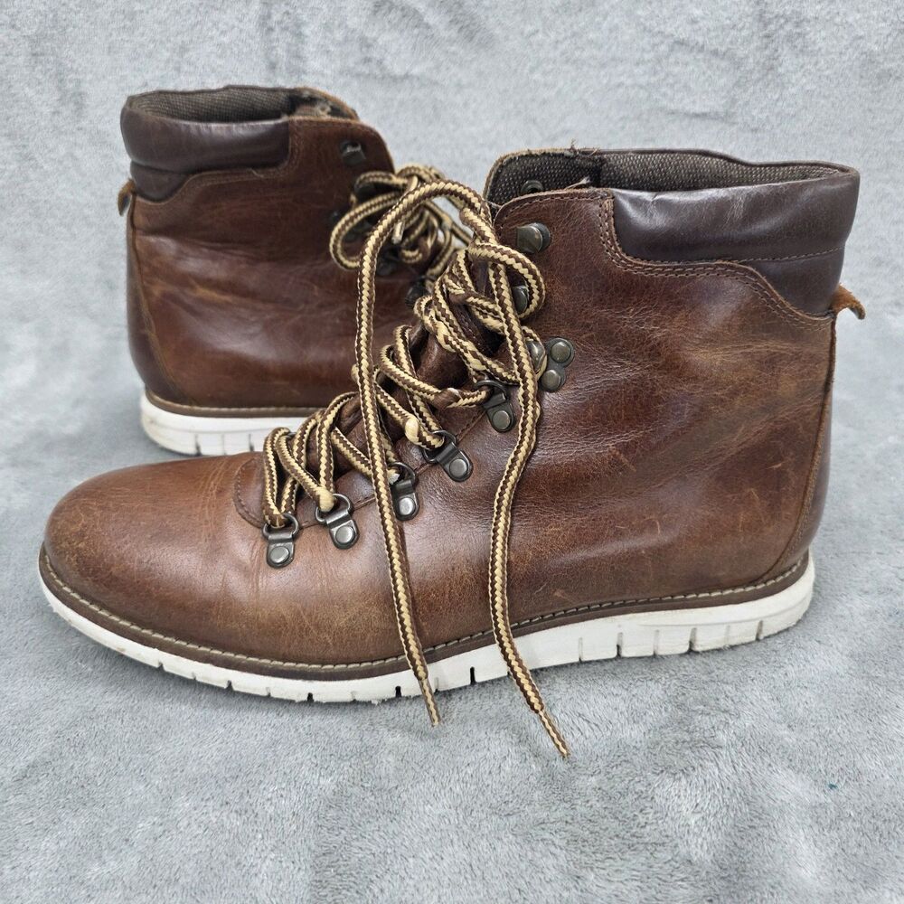 Four Brothers  Brown Leather Alpine Hiking Boots Men's Size l0.5